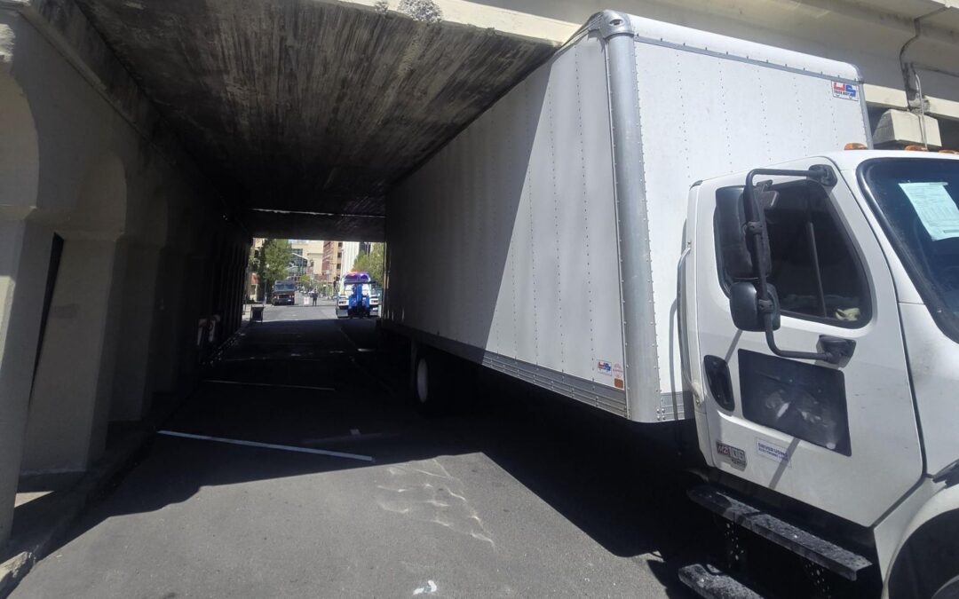 Box Truck Stuck Under Spokane Bridge Needs Heavy-Duty Recovery