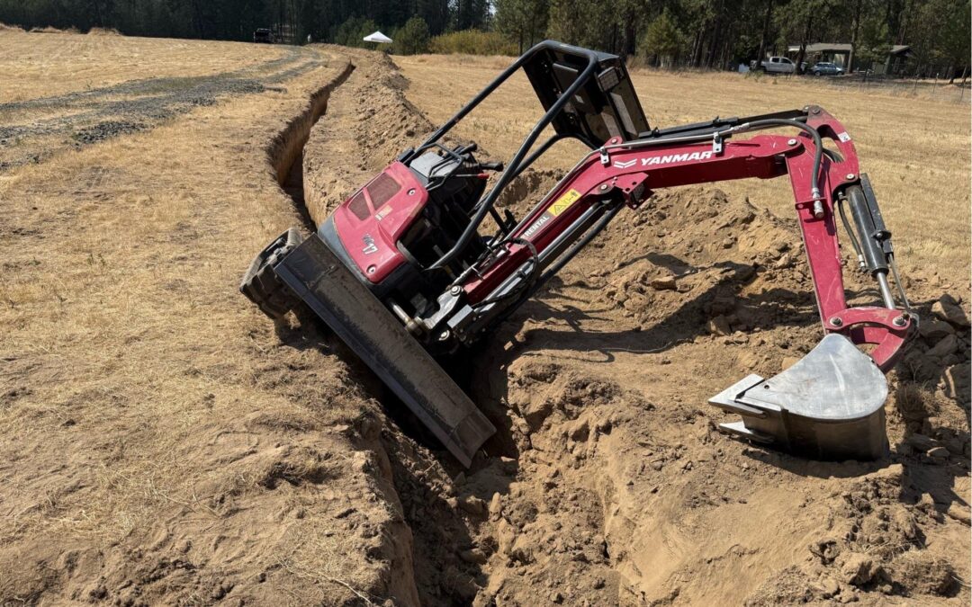 Heavy Equipment Recovery Gets an Excavator Out of the Ditch It Dug